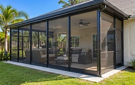 Residential screen room installation